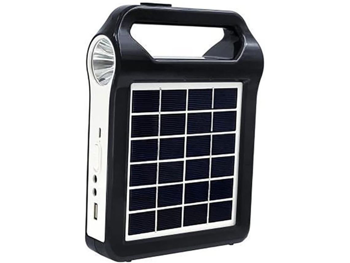 2026-gerador Solar Portátil Recarregável Com Lanterna Para Camping E Emergências Fornecimento De Energia