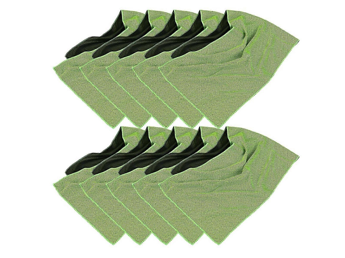 Toalha Esportiva Verde Fria, Secagem Rápida, Resfriamento Externo Slowmoose