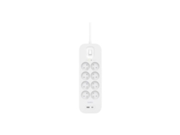 Protetor De Surto Belkin Modelo 8 Tomadas 1 Usb C 1 Usb A Cor Branca