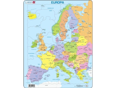 Puzzle LARSEN Maxi La-A8-Nl em Forma de 37 Peças Mapas