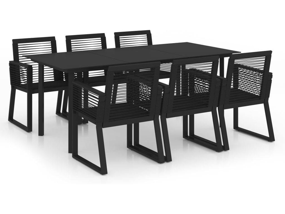 Dining Set, Dining Sets Vidaxl Preto Pvc (n/a)