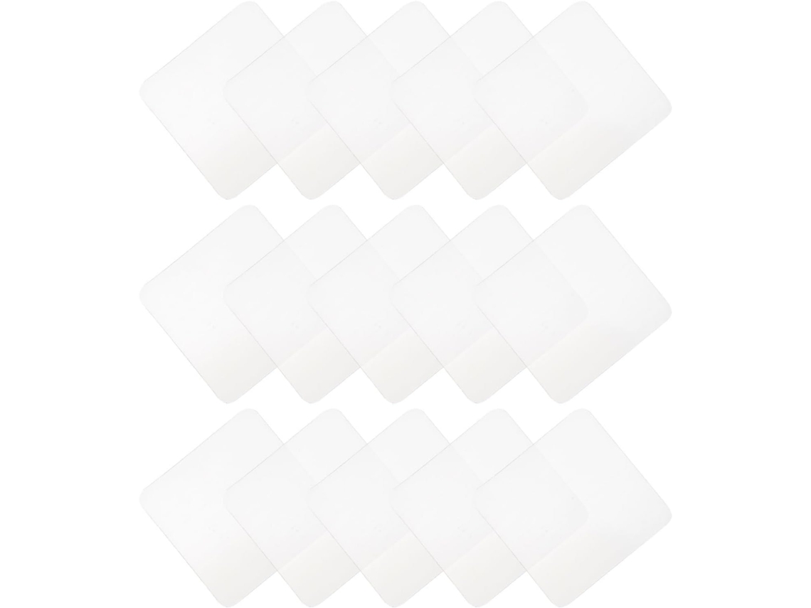 Conjunto De 15 Adesivos Antiderrapantes De Gel Branco Para Tapetes | Laváveis