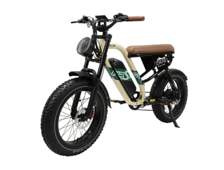 W66 Electric Bike Potência 500w Bateria 48v 13.5ah 20 Pneus Travão Hidráulico Bege Amarelo Onesport