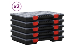 Vidaxl Caixas De Arrumação 10 Pcs Polipropileno 40x30x5 Cm