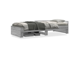 Estrutura Cama 90x200 cm Derivados de Madeira Cinzento Sonoma MAISON EXCLUSIVE
