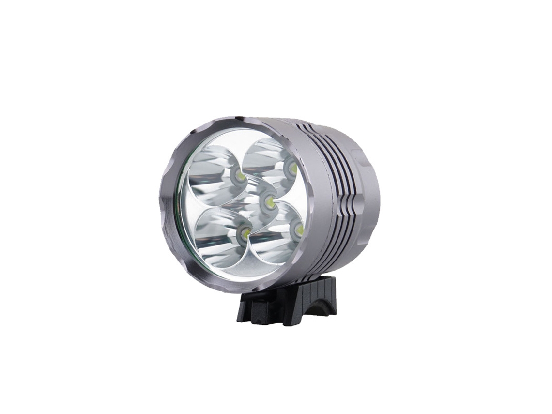 Farol Dianteiro Para Bicicleta Cree Xm L T6 Com 5 Leds E Bateria Recarregável De 6000 Lúmens. Aquaforge