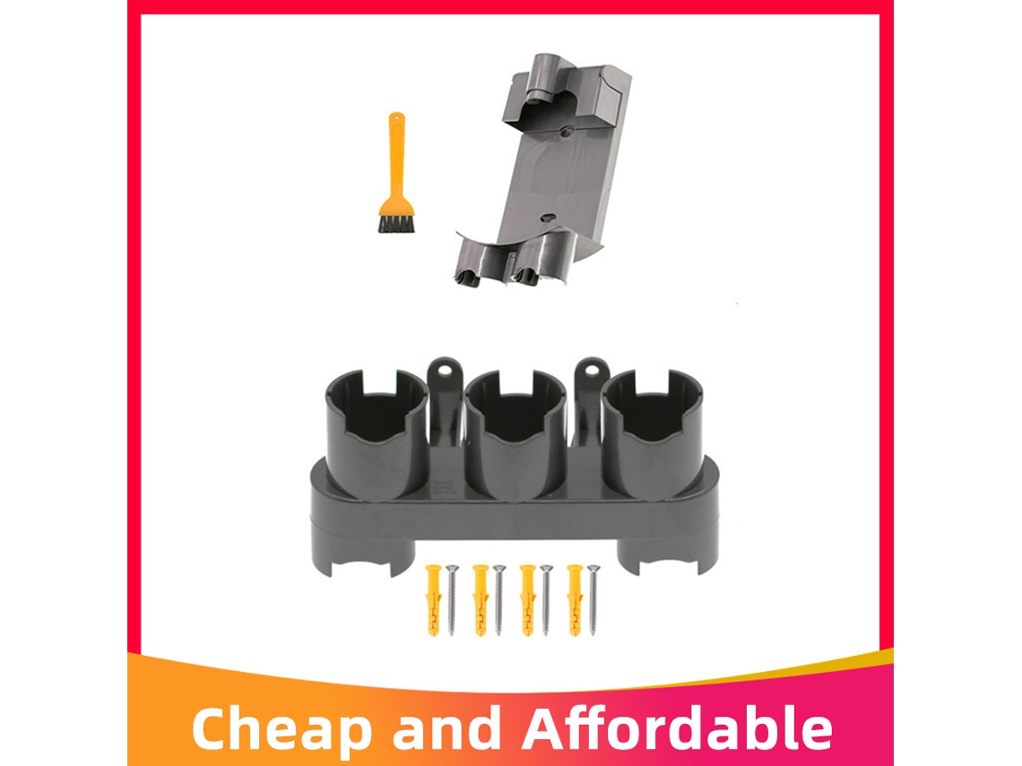 Suporte de armazenamento e base de cabide para carregador de pilões para aspirador de pó sem fio Dyson V7 V8 lavável em plástico cinza