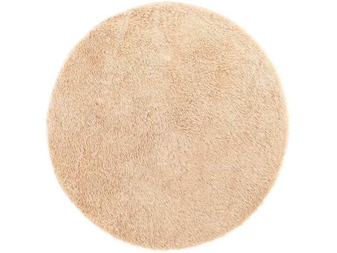 Shaggy Rug, Shaggy Rugs Vidaxl Bege Poliéster (ø 100 Cm)