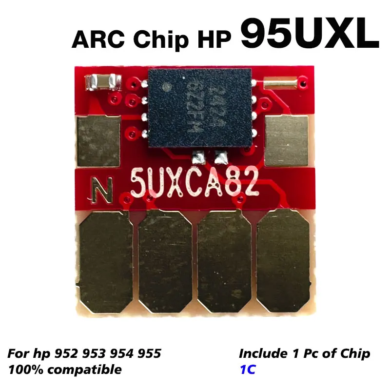 1 Unidade De Chip Arc Ciano Nº 95u Para Impressoras Hp Officejet Pro 7740, 8710, 8715, 8720, 8730 E 8210 (sistema De Alimentação Contínua).