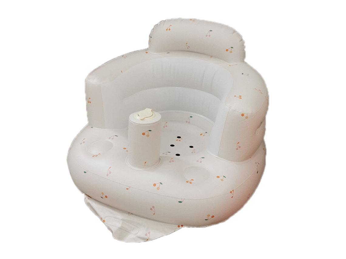 Mali poltrona Inflável para Bebê Soft Shower Sofa Portátil Leakproof Treinamento Criança Cereja