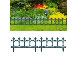 Vidaxl Bordas De Relvado 16 Pcs 10 M Pp Verde
