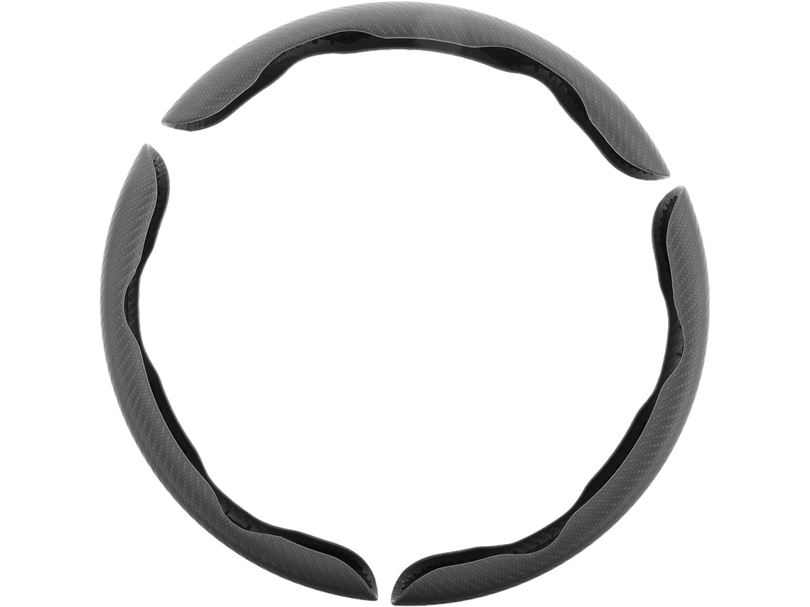 Capa De Volante De Carro Antiderrapante Em Fibra De Carbono Fosca De 15 Polegadas