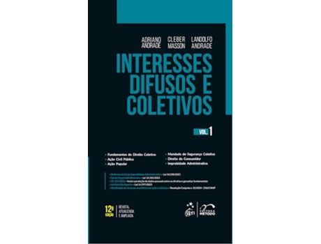 Livro Interesses Difusos E Coletivos - Vol.1 de CLEBER MASSON (Português)