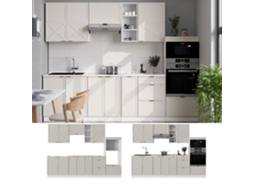Cozinha Fame Line, 280cm Sem Pt, Grisbeige/branco, Branco, Vicco