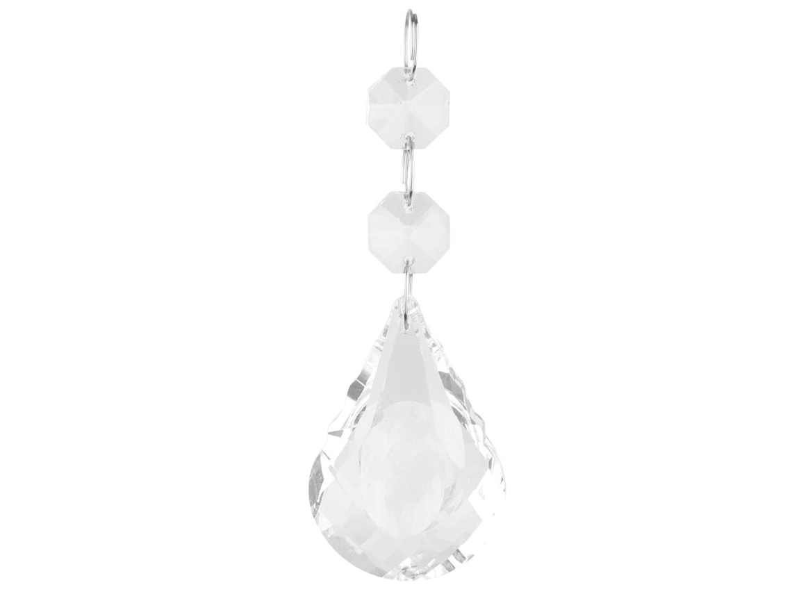 Adorno Pendente De Conta De Vidro Cristal Claro Para Árvore De Natal, Festa De Casamento E Decoração Residencial Other