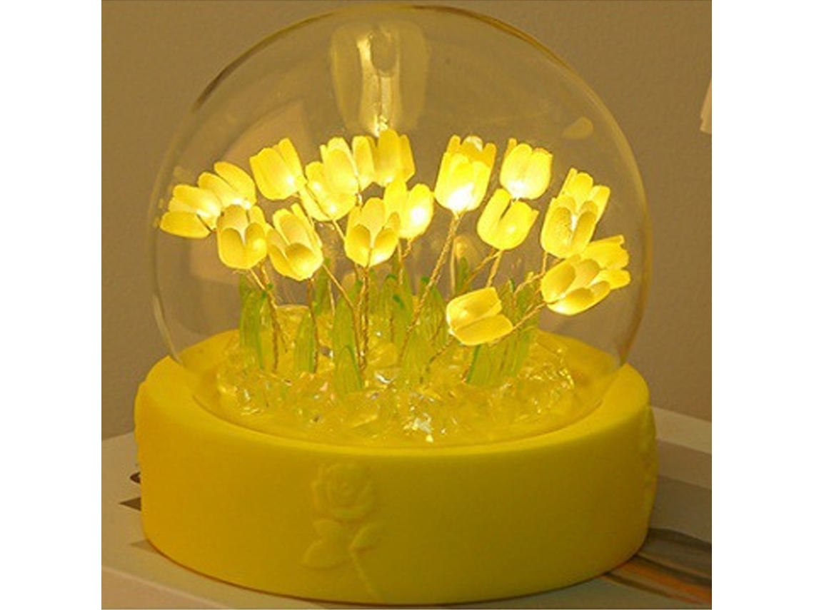 Luz Noite Tulipa Diy Decoração Mobiliário Flor Simulada Cama Presentes para Crianças e Casais RNEMITERY