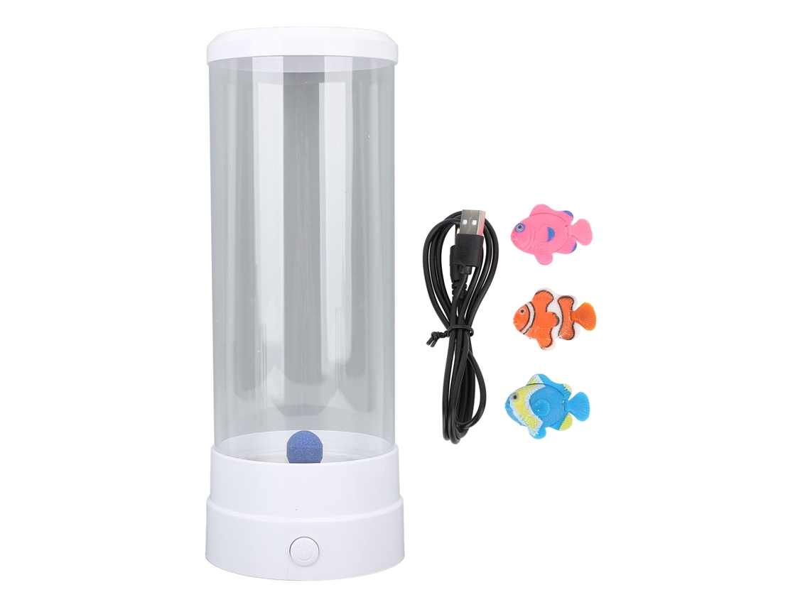 Lâmpada de Mesa Peixe Mood Light Led Colorida Usb Decorativa para Quarto Casa