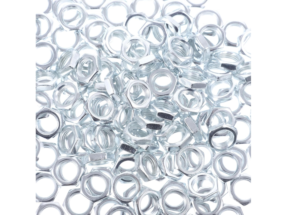 Porcas Sextavadas M10x1,0 Para Lâmpadas, 150 Peças, Ferro, Parafusos