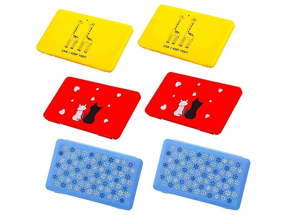 6 Caixas De Armazenamento Reutilizáveis De Plástico Para Máscaras Faciais, Recipientes Faciais E Itens Léves Labiais