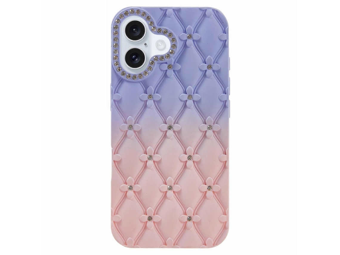 Capa De Celular Em Tpu Com Decoração De Strass Para Iphone 16