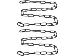 Conjunto De 2 Correntes Ferro Pretas Para Lustres E Plantas Com