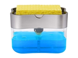 Dispensador de sabão com suporte para esponja para cozinha Pia Liquid Counter