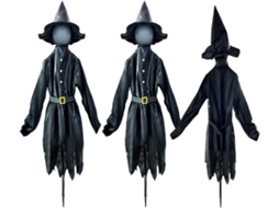 Figuras de Bruxas para o Halloween: Mãos e Rosto Brilhante para Decoração Externa Decoração Assustadora de 150 Cm de CHABERLU