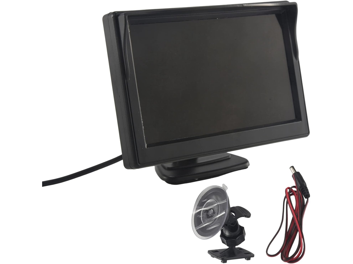 Monitor Lcd Tft Hd de 5 Polegadas com Suporte Duplo para Câmera de Ré Veicular. SFUSHOS (resolução de 800x480)