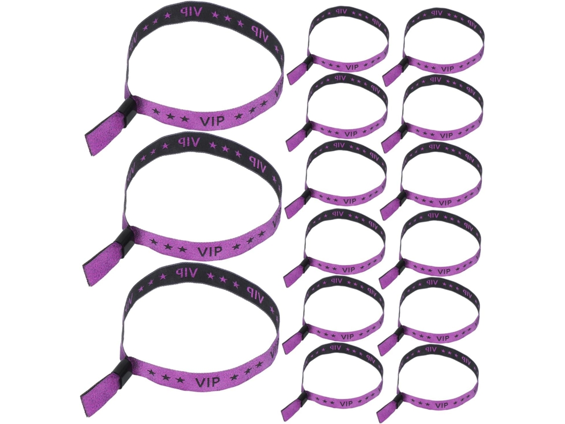 20-pulseiras Vip Roxas Para Festas, Eventos E Casamentos, Pulseiras De Tecido Para Identificação Rápida Em Shows E