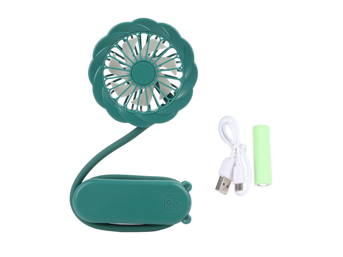 Mali ventilador Portátil de Colar Dobrável com 3 Velocidades Usb Carregável Mini para Mesa e Mão