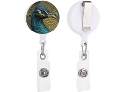 Porta Crachás Retráteis Com Clipe Tipo Jacaré, Chaveiro, Com Estampas De Animais, Ideais Funcionários De