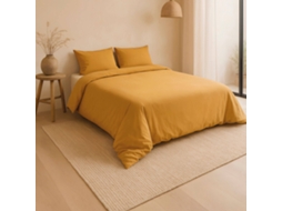 Capa De Edredão Lisa Ocre 131 Para Cama 105