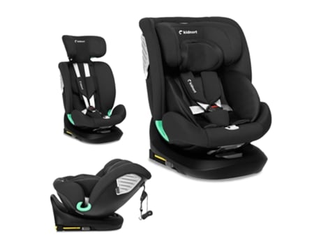 Cadeira Auto I Tamanho 40 150 Cm 360º Radjur Top Tether Preto Kidnort