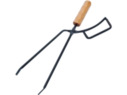 Pinça Para Lenha De Churrasco, Pinça Para Carvão Feita De Aço E Madeira, Durável E Resistente À Deformação, Ideal Para