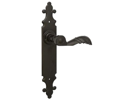 Manilla forja reina 268x44 lisa negro placa lisa.