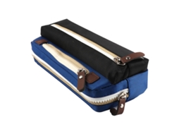 Estojo Para Lápis - Preto E Azul Com Três Camadas