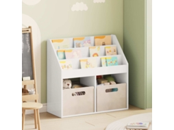 Vidaxl Estante Infantil Branco Brilhante 72,5 X 29,5 X 69 Cm