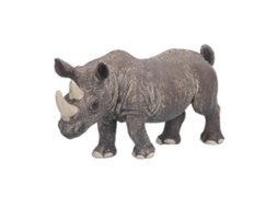 Modelo de Rinoceronte Estático Mali - Brinquedo Decorativo de Simulação para Crianças a partir de 3 Anos