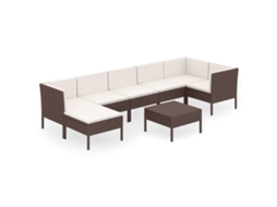 Garden Lounge Set, Garden Lounge Sets Vidaxl Marrom Rattan / Vime (n/a)