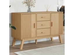 Aparador Olden 114x43x73,5 Cm Madera Maciza de Pino Marrón