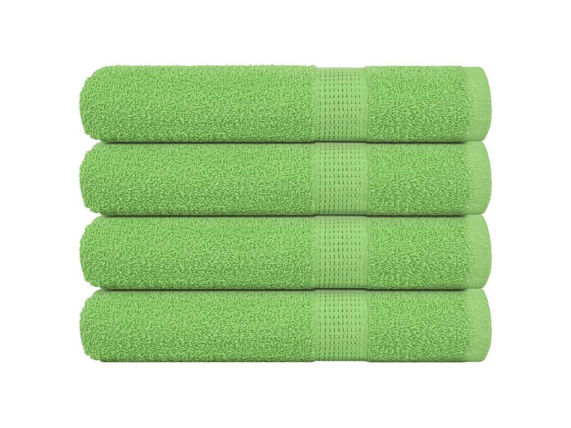 Vidaxl Toalhas Sauna Frogn 4pcs 80x200 Cm 360 G/m² Verde Maça