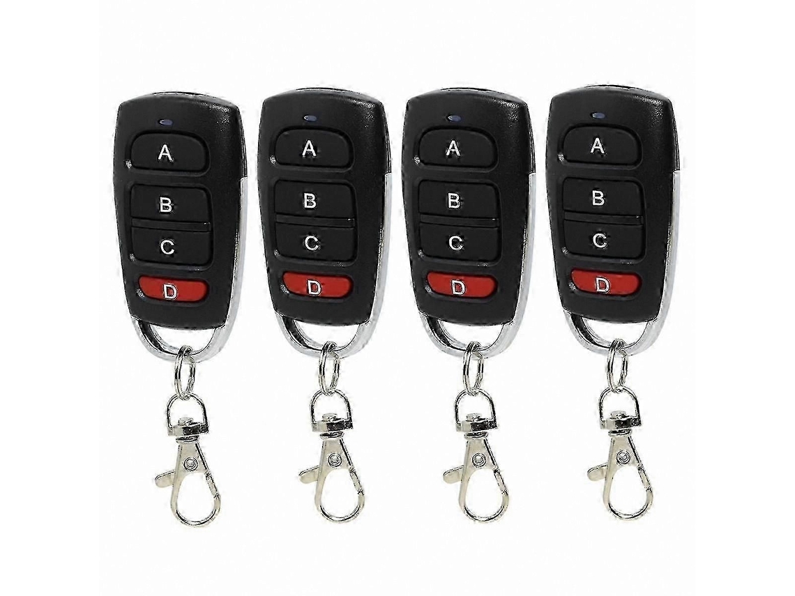 Controle Remoto Universal Para Portão De Garagem 433mhz, Pacote Com 4 Transmissores Para Portões E Garagens, Interruptor Remoto Sem Fio Portátil