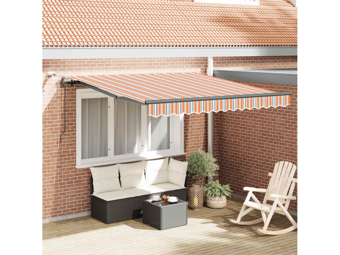 Vidaxl Toldo Retrátil Multicolor 300 X 250 Cm Poliéster