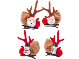 2 Peças de Grampos de Chifre de Natal-1+2 AURUM