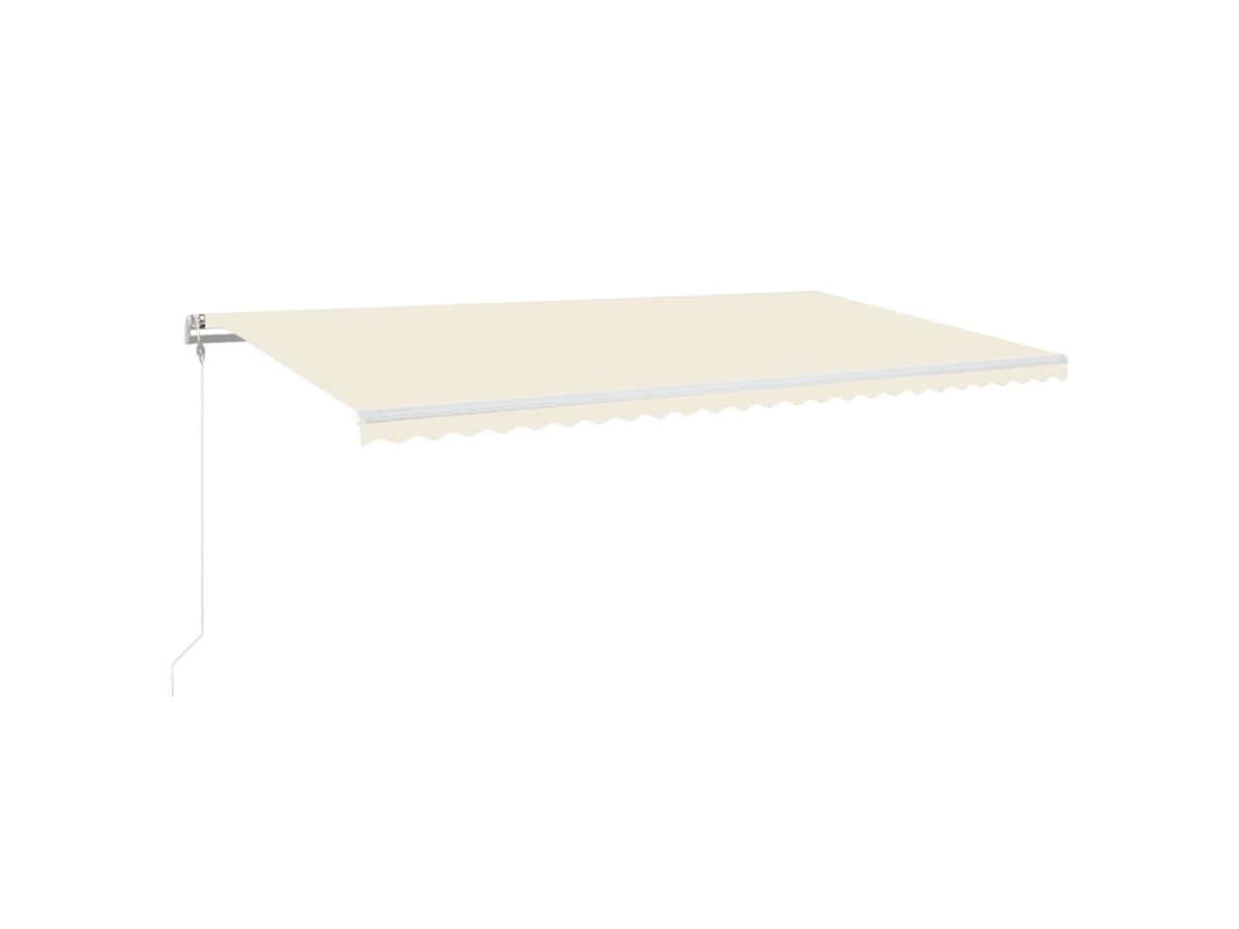Toldo retrátil VIDAXL Cream Alumínio (600x350 cm)