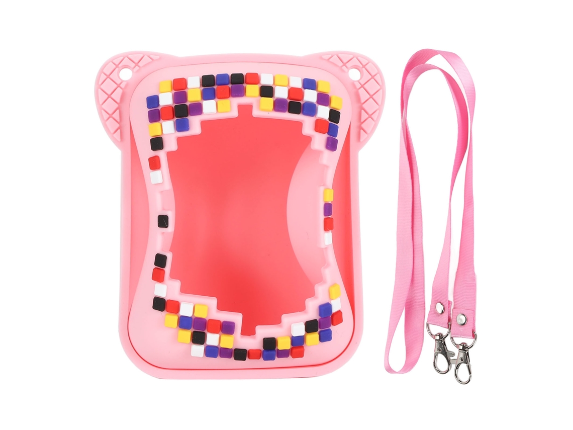 Aetheria capa de Silicone com Cordão para Brinquedo Interativo Bitzee Animal Digital Pet Rosa