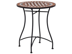 Vidaxl Mesa Bistrô Em Mosaico 60 Cm Cerâmica Castanho