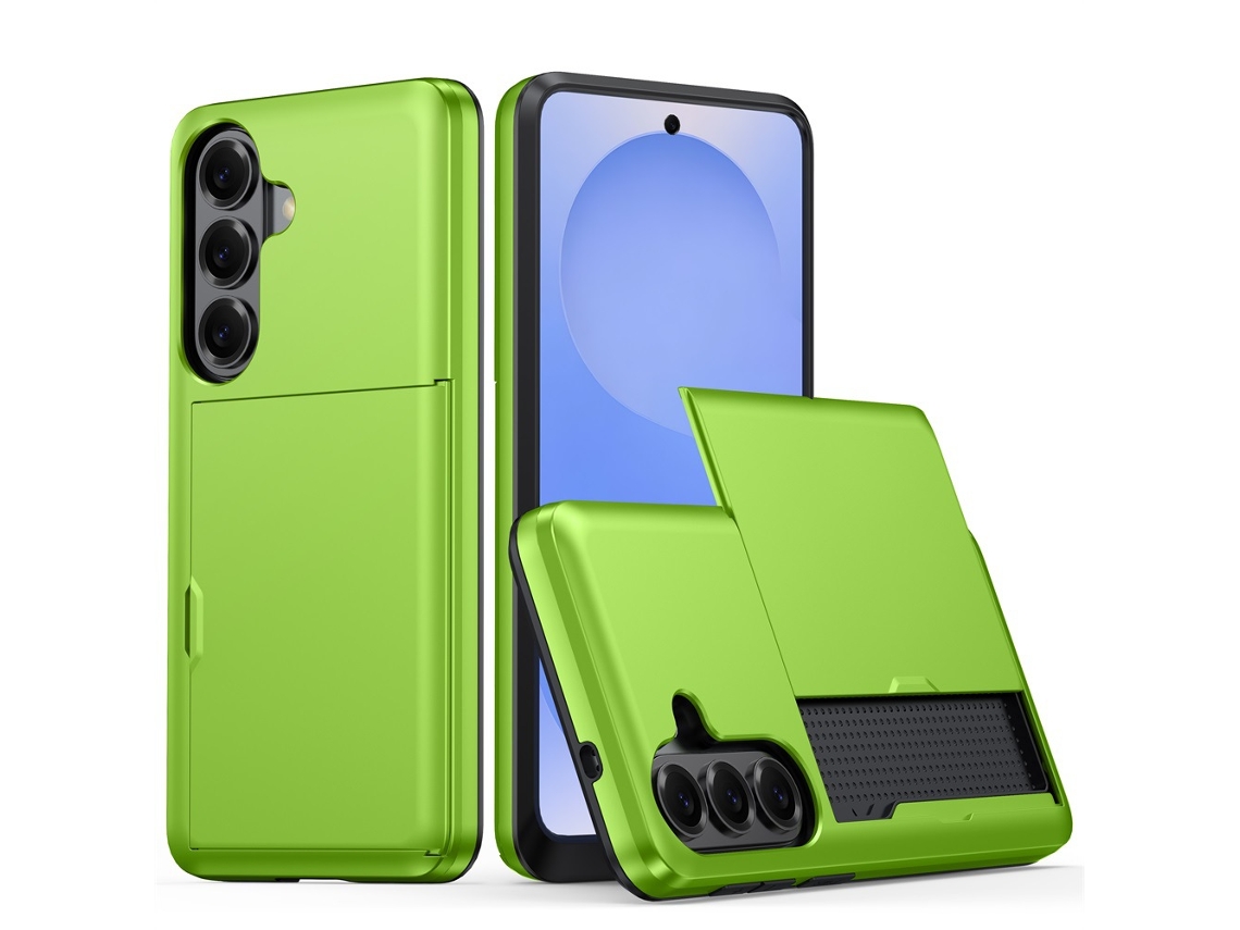 Capa Para Samsung Galaxy A37, Capa À Prova De Quedas Com Compartimento Para Cartão (verde) Digitallab