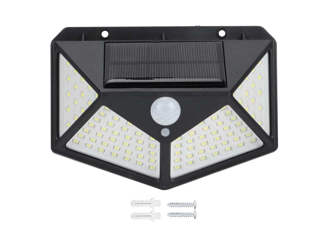 Lâmpada Led Solar Com Sensor De Movimento Impermeável Para Parede E Rua