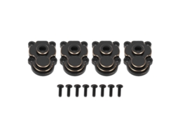 Mali 4pcs Capa de Cotovelo de Rc de Latão Resistente À Oxidação para Crawler Fms 1/24 Fcx24 Preto